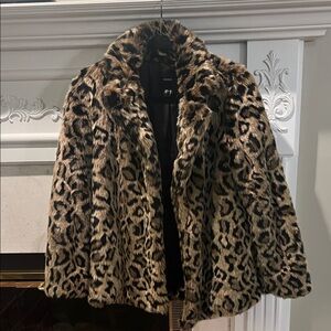 Forever 21 Animal Print Teddy Jacket